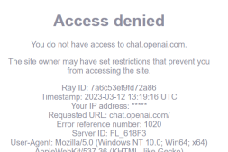 解决访问提示Access denied,You do not have access to chat.openai.com